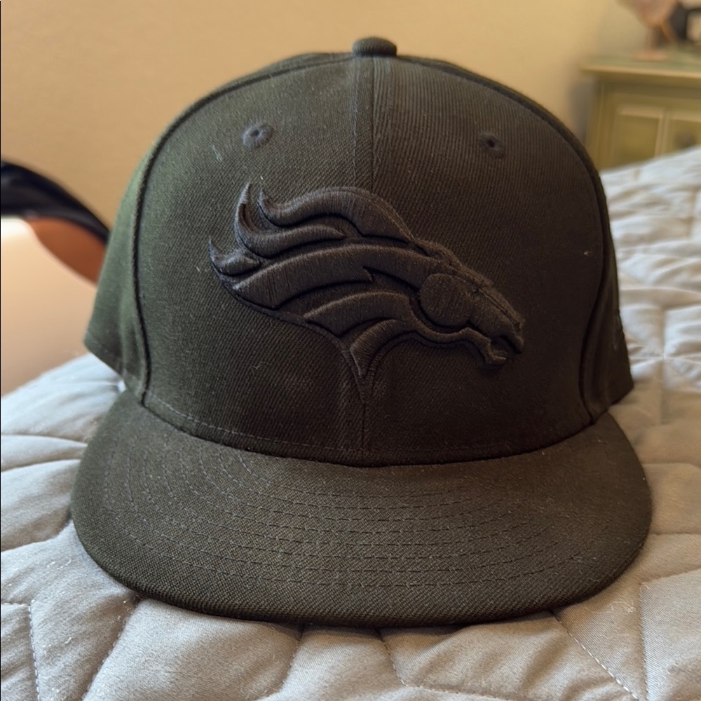 Dark Black Cap with Embroidered Logo